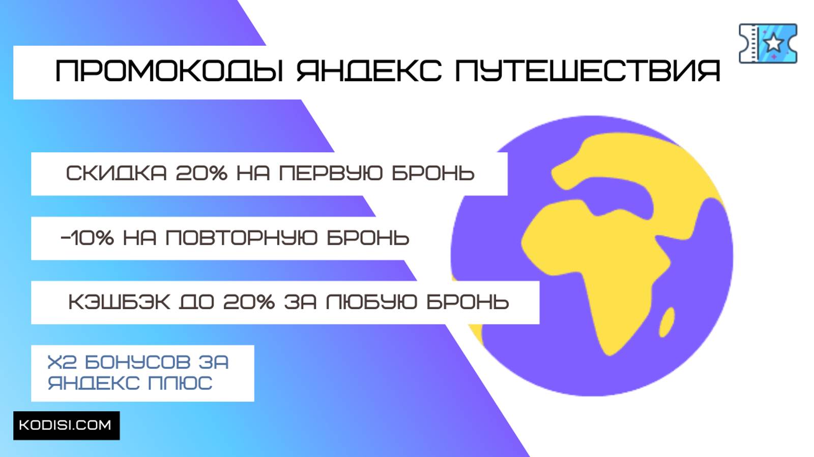 Промокоды на бронирование Яндекс Путешествия