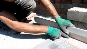 Укладка тротуарной плитки Помогаю соседу укладывать