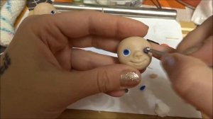 DIY: Лепим лицо и ручки ангелочка из полимерной глины.