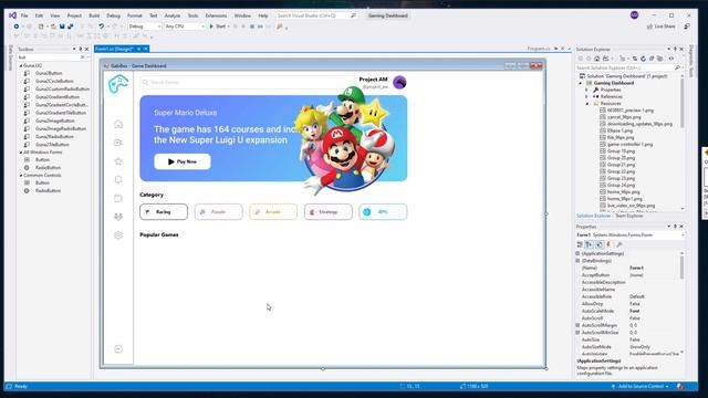 Dashboard Game - GunaFramework - WinForm - C#,VB.NET