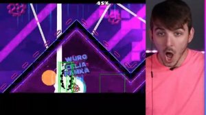 Mr Beast reacts to an IMPOSSIBLE Geometry Dash Level