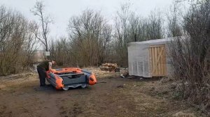 Весна 2020. Лодка Риф  Скат 370. Дом из стрейча. Сезон путешествий открыт.