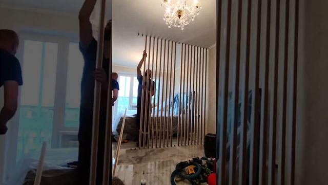 DIY. Как монтировать сборную реечную перегородку.