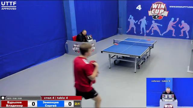 20:30 Бурылов Владимир 2-3 Земянцев Сергей стол 4 Юг-3 20.03.21