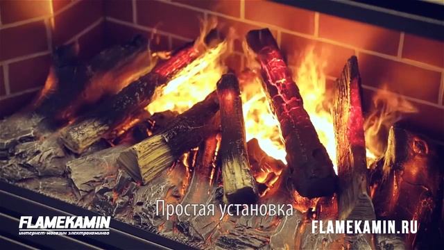 Электрокамин Novara 26 с 3D эффектом живого пламени смотреть онлайн