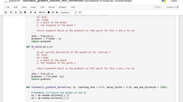 Stochastic Gradient Descent with Momentum in Python смотреть онлайн