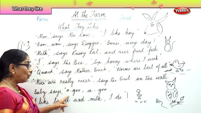 English For Class 1 | 1st std English | At the farm | What they like | Little Talk | Test Time смотреть онлайн