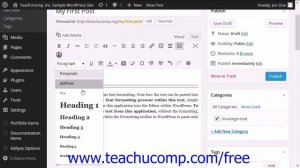 WordPress 4.0 Training Tutorial Text Formatting