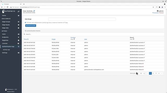 Portainer Business Edition - Authentication and Activity Logs смотреть онлайн