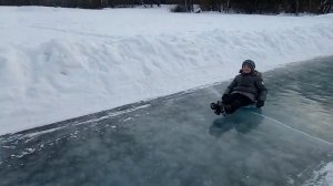 Ледяные горки на озере Шарташ