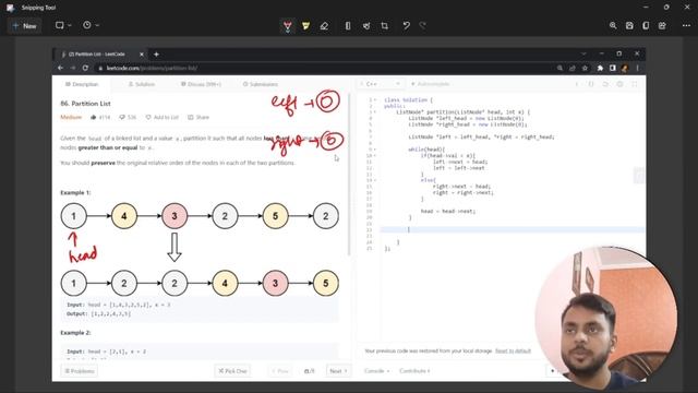 Partition List: Leetcode 86 смотреть онлайн