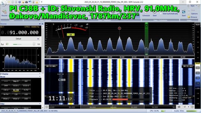 28.05.2023 08:11UTC, [Es], Slavonski Radio, Хорватия, 91.0МГЦ, 1787км