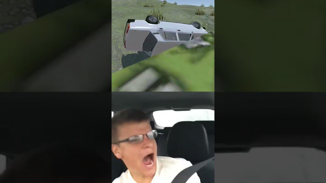 Singing Man Car Crash #carcrash #beamngdrive смотреть онлайн