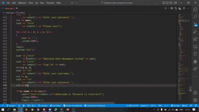 Employee Data Management System in C++ with source code. #cpp #projects #commandprompt