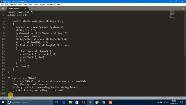 Java Program To Display The String In Reverse Order Without Using reverse( ) Method - For Beginners смотреть онлайн