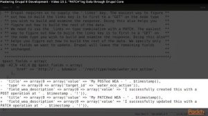 Mastering Drupal 8 Development : "PATCH"ing Data Through Drupal Core| packtpub.com