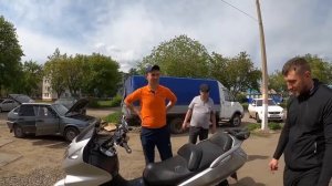 учимся кататься на скутере ХОНДА СИЛЬВИР ВИНГ 600