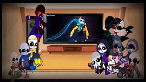 Sans Aus react to Sans aus Vs Nec|not canon reactions|part 1|Sans Aus react Series|Read description