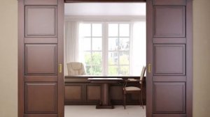 Раздвижная дверь вдоль стены двустворчатая