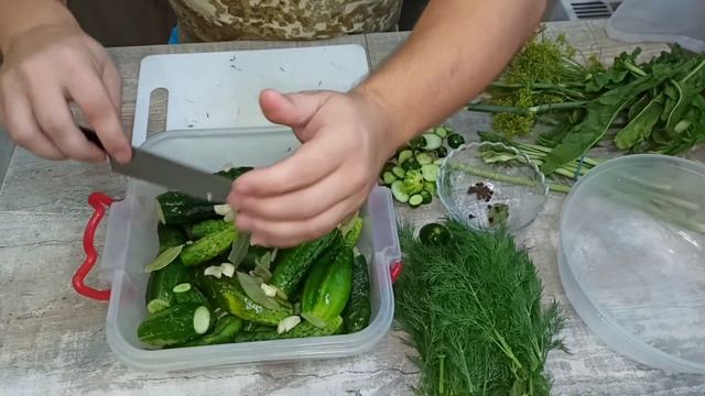 Малосольные и хрустящие огурчики.