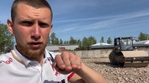 Как правильно уплотнять Бетонный бой грунтовым катком .