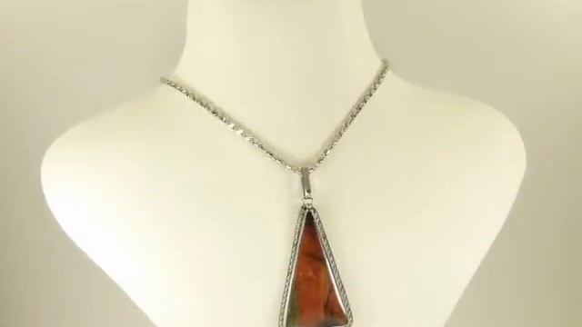 Родонит , мельхиор - кулон aрт. 310410011 смотреть онлайн