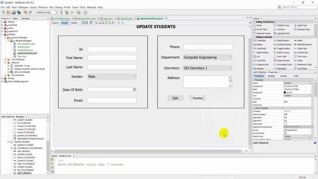 Students Information Java Swing (Part -3) using Database смотреть онлайн