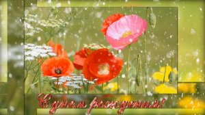 С днём рождения. Красивое поздравление с днём рождения в июне. Видео открытка