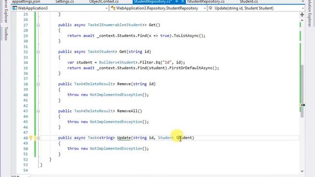 CRUD Operation using MongoDB and ASP.NET Core Simple Example [For Beginner]