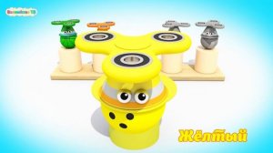 Спиннер и Спортивные Мячи Учим Цвета  Обучающие Мультики для детей