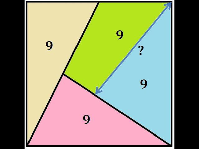 Четыре фигуры равной площади в одном квадрате смотреть онлайн