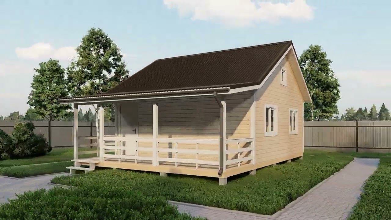 Рендер дом из бруса 6х8 с террасой смотреть онлайн