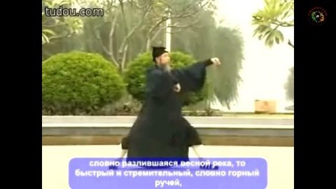 Жемчужина Тайцзицюань Школы Лун Мэнь. Первая форма целиком. Ли Фа Цзюнь. Субтитры.