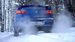 Раздвоенный выхлоп Lancer X