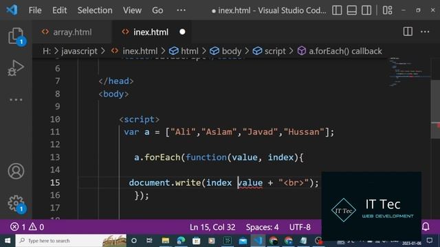 Javascript forEach Loop Tutorial