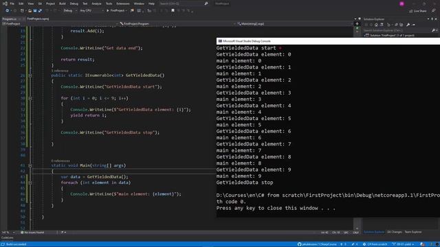 C# Od podstaw 04.07 - Słowo kluczowe yield смотреть онлайн