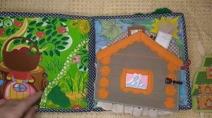 Монтессори развивающая книжка из фетра для детей Сказки