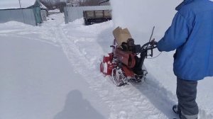 мотоблок с приставкой для чистки снега
