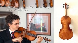 German "Strad" copy ca. 1920 / Cristian Fatu / at the Metzler Violin Shop