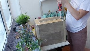 Не выбрасывайте остатки линолеума. Делаем стильную коробку на колёсиках.