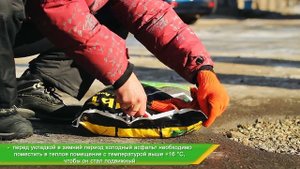 Укладка холодного асфальта зимой