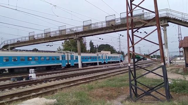 ЭД4М 0417 отправляется со станции Урожайная.[КЖД 2021] смотреть онлайн