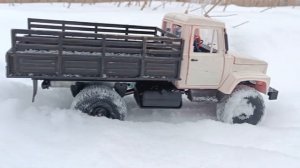 Тест WPL E-1 с нормальной электроникой. WPL E-1 esc upgrade & snow off road test.