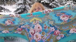 Ох,зимушка,Зима! ?❄☃ #павловопосадская#шаль#платок#зима#времена#года#ольшевская#примерки#обзор