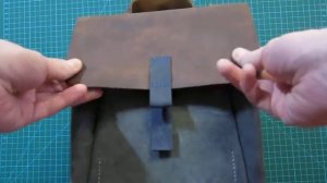 Кожаный рюкзак из офицерского планшета