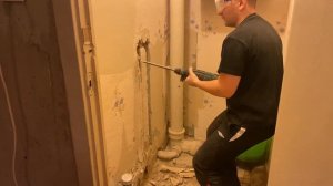Штробление болгаркой почти без пыли