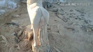 Резьба бензопилой. Лошадка.