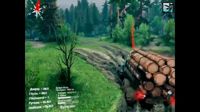 Spin Tires #3 "Первая перевозка брёвен" смотреть онлайн