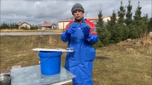 Вылов и потрошение форели из Мини УЗВ