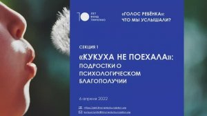 Семинар «Голос ребёнка: что мы услышали?». Секция «Подростки о психологическом благополучии»